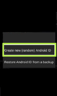 Create new (random) android id