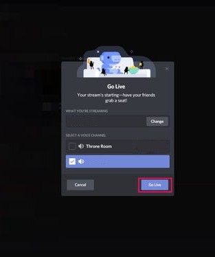 how to enable screen share on discord server