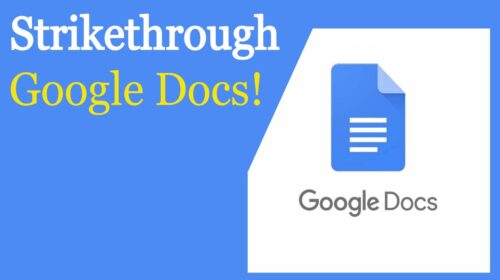 strikethrough google docs 2017