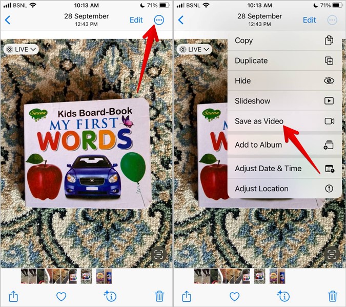How To Save Live Photo as Video on iOS 16
